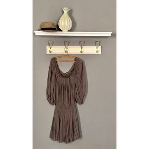 Grey Mini Off the Shoulders Pleated Dress